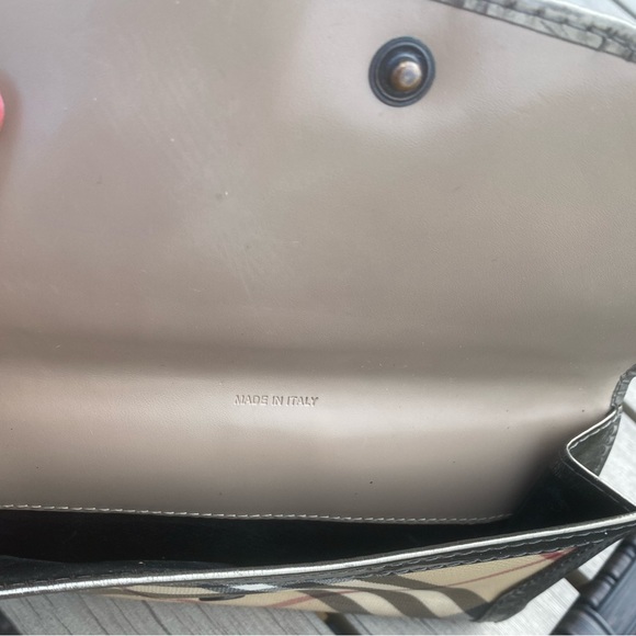 BURBERRY Nova Check Wallet🔥Vintage/🇮🇹made, PVC/Leather🔥RARE🔥Hardware🔥7”x4” - Picture 8 of 15